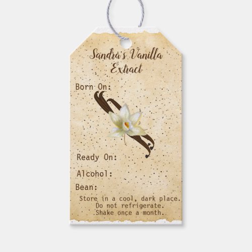 Customizable Vanilla Extract Label  Gift Tags