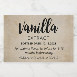 Customizable Vanilla Extract Label VE001_04RT