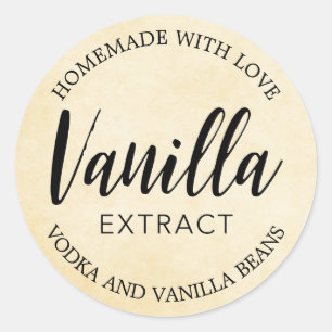 Customizable Vanilla Extract Label VE003_01RD