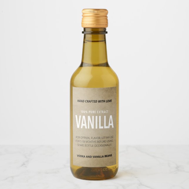 Customizable Vanilla Extract Label VE006_1 (Front)
