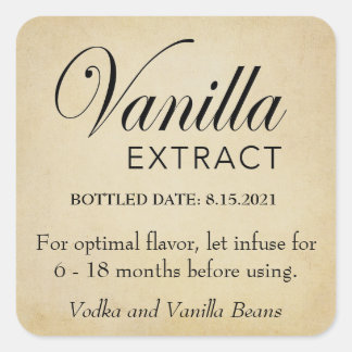 Customizable Vanilla Extract Label VE007_03sqcus