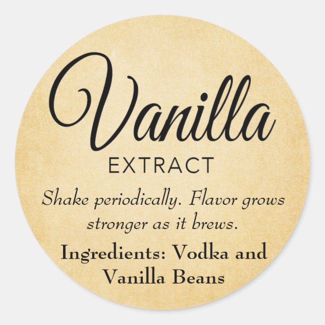 Customizable Vanilla Extract Label VE025_03rd (Front)