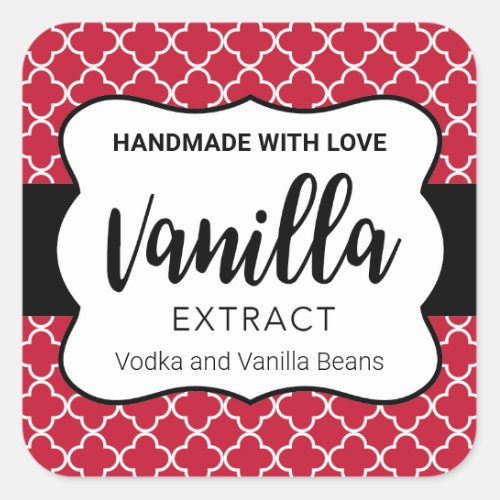 Customizable Vanilla Extract Label VE031_01sq
