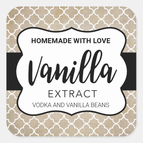Customizable Vanilla Extract Label VE031_04sq