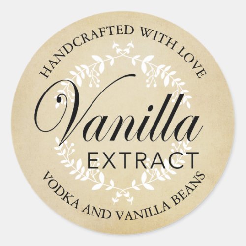 Customizable Vanilla Extract labels VE007_04rdcus