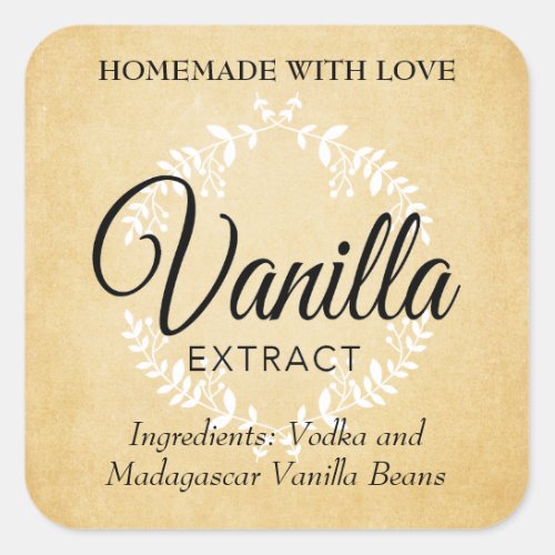 Customizable Vanilla Extract Labels VE025_01sq