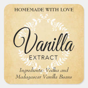 Customizable Vanilla Extract Labels VE025_01sq