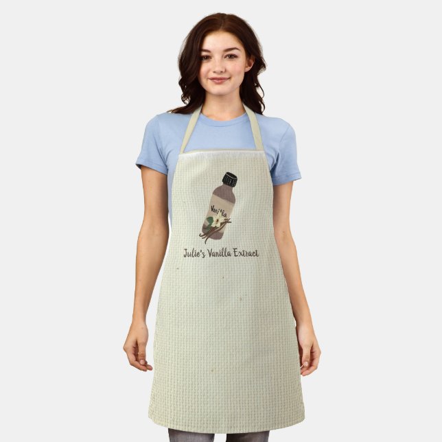 Customizable Vanilla Extract Maker Apron (Worn)