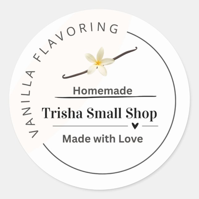 Customizable Vanilla Flavoring Label – Personalize (Front)