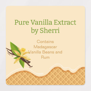 Customizable Vanilla Orchid, Vanilla Extract  Labels