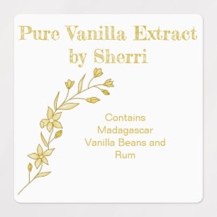 Customizable Vanilla Orchid, Vanilla Extract  Labels