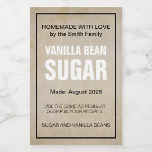 Customizable Vanilla Sugar Extract Label VS_07b