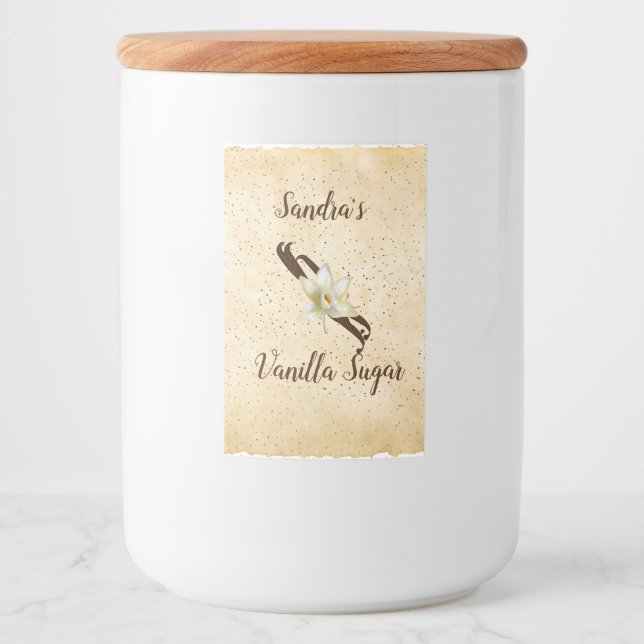 Customizable Vanilla Sugar Food Label (Front)
