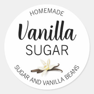 Customizable Vanilla Sugar Homemade Label VS