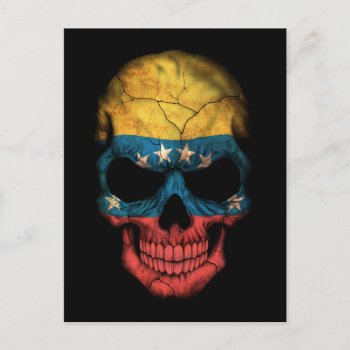 Customizable Venezuelan Flag Skull Postcard by UniqueFlags at Zazzle