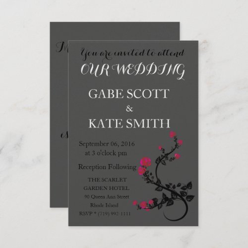 Customizable Verse WEDDING INVITATION