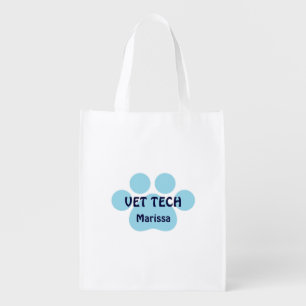 Customizable Vet Tech Grocery Bag