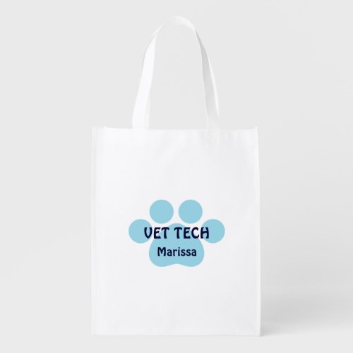 Customizable Vet Tech Grocery Bag