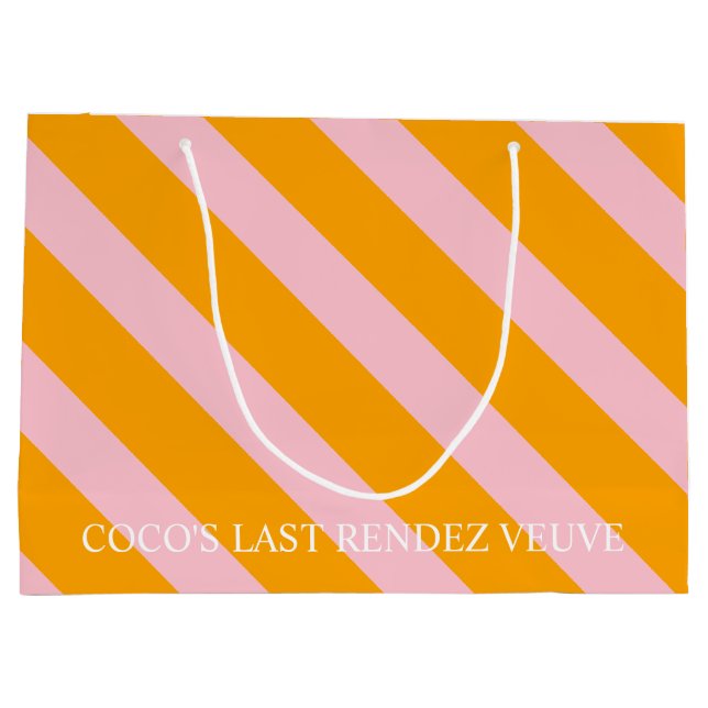 Customizable Veuve Before Vows With Name Large Gift Bag (Back)