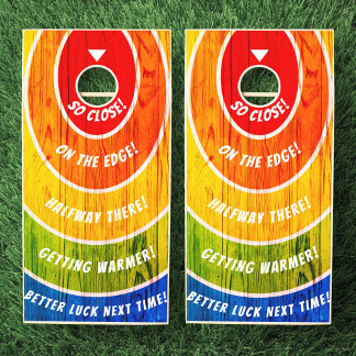 Customizable Vibrant Circle Challenges Colorful Cornhole Set