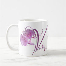 Customizable Vicky name pretty pink floral retro