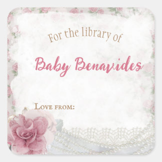Customizable Victorian Baby Shower Bookplate