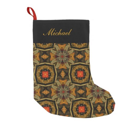 Customizable Victorian Quilt design Small Christmas Stocking