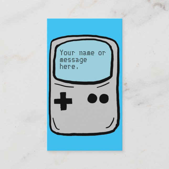 Customizable video gamer business cards (Front)