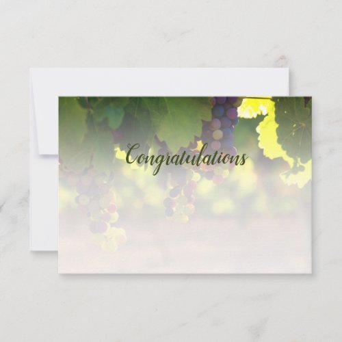 Customizable Vine Photo Congratulations Note Card
