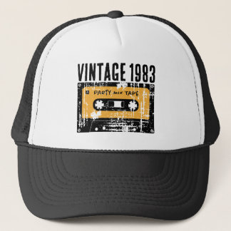 Customizable Vintage 1983 Cassette Tape Trucker Hat