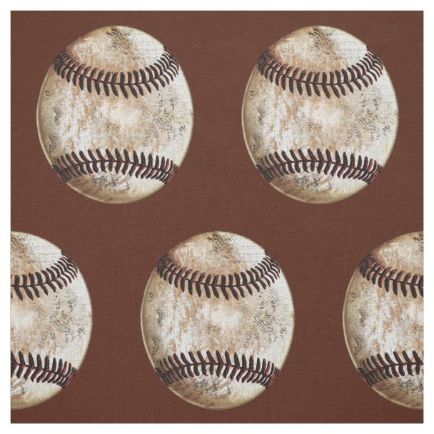 Vintage Baseball Fabric by the Yard