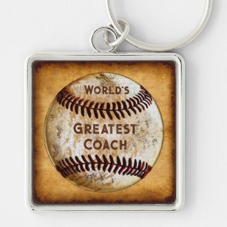 Customizable Vintage Baseball Keychains