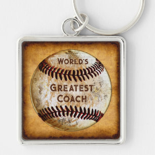 Customizable Vintage Baseball Keychains