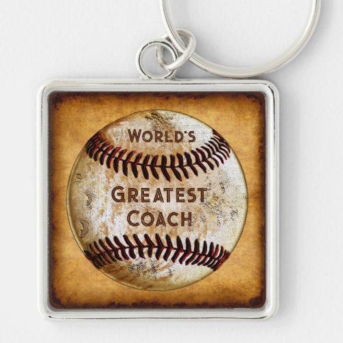 Customizable Vintage Baseball Keychains