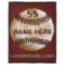 Customizable Vintage Baseball Team Blanket