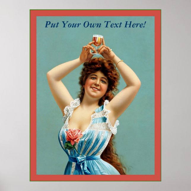 Customizable Vintage Beer Advertising Poster (Front)