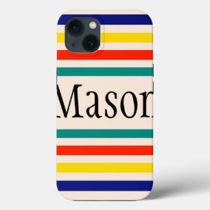 Customizable Vintage Bold Striped iPad Air Case