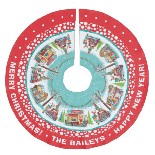 Customizable Vintage Campers Brushed Polyester Tree Skirt