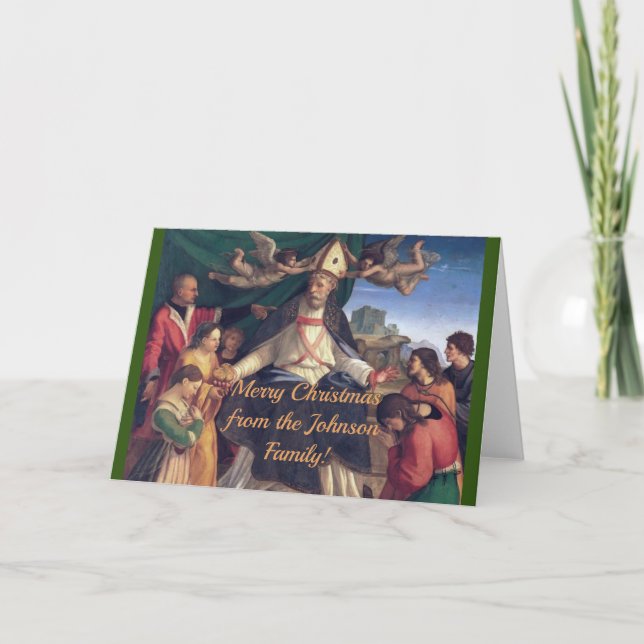 Customizable Vintage Christmas Card (Front)
