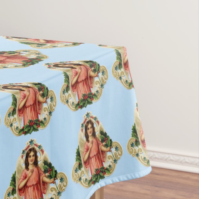 Customizable Vintage Christmas Hunukkah Angel Tablecloth (In Situ)