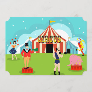 Customizable Vintage Circus Party Invitation