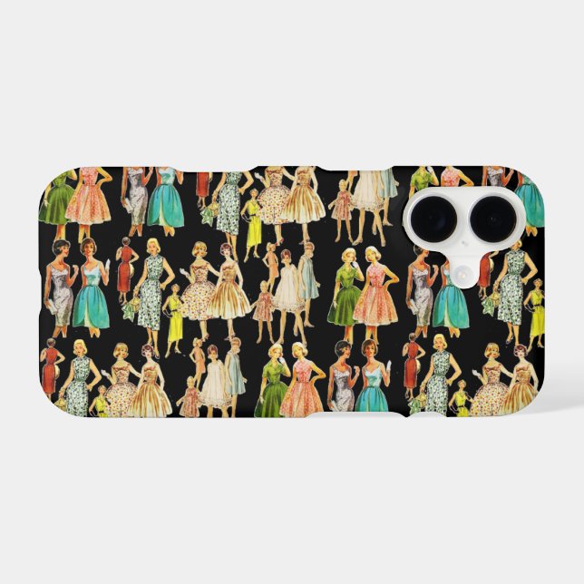 Customizable Vintage Fashion iPhone Case (Back Horizontal)