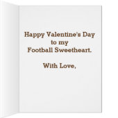 Customizable Vintage Football Valentines Day Cards (Inside (Right))