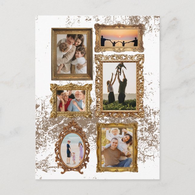 Customizable Vintage Frames - with family poem  Postcard (Front)