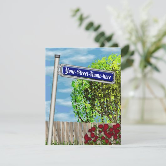 Customizable vintage German street sign - (Standing Front)