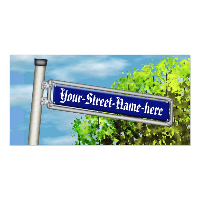 Customizable vintage German street sign - Card (Front)