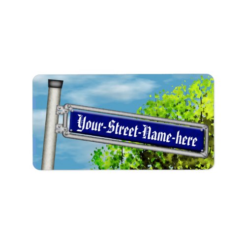 Customizable vintage German street sign _ Label