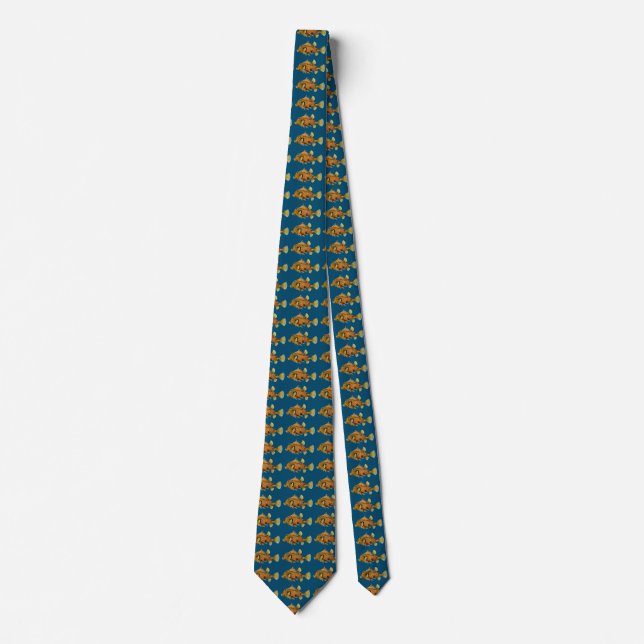 Customizable Vintage Haeckel Fish Neck Tie (Front)