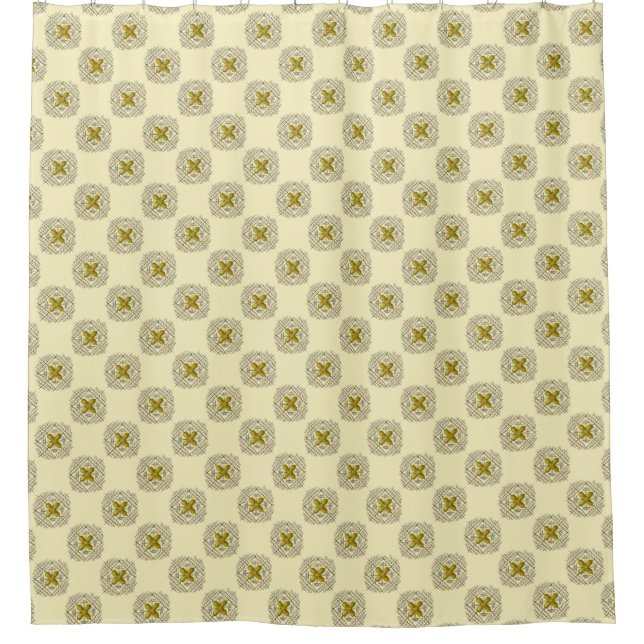 Customizable Vintage Haeckel Shower Curtain (Front)