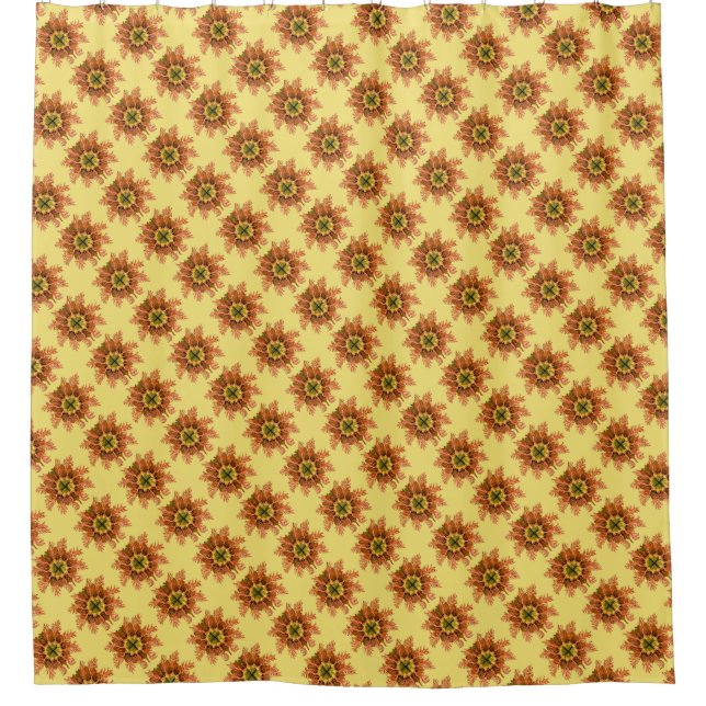 Customizable Vintage Haeckel Shower Curtain (Front)